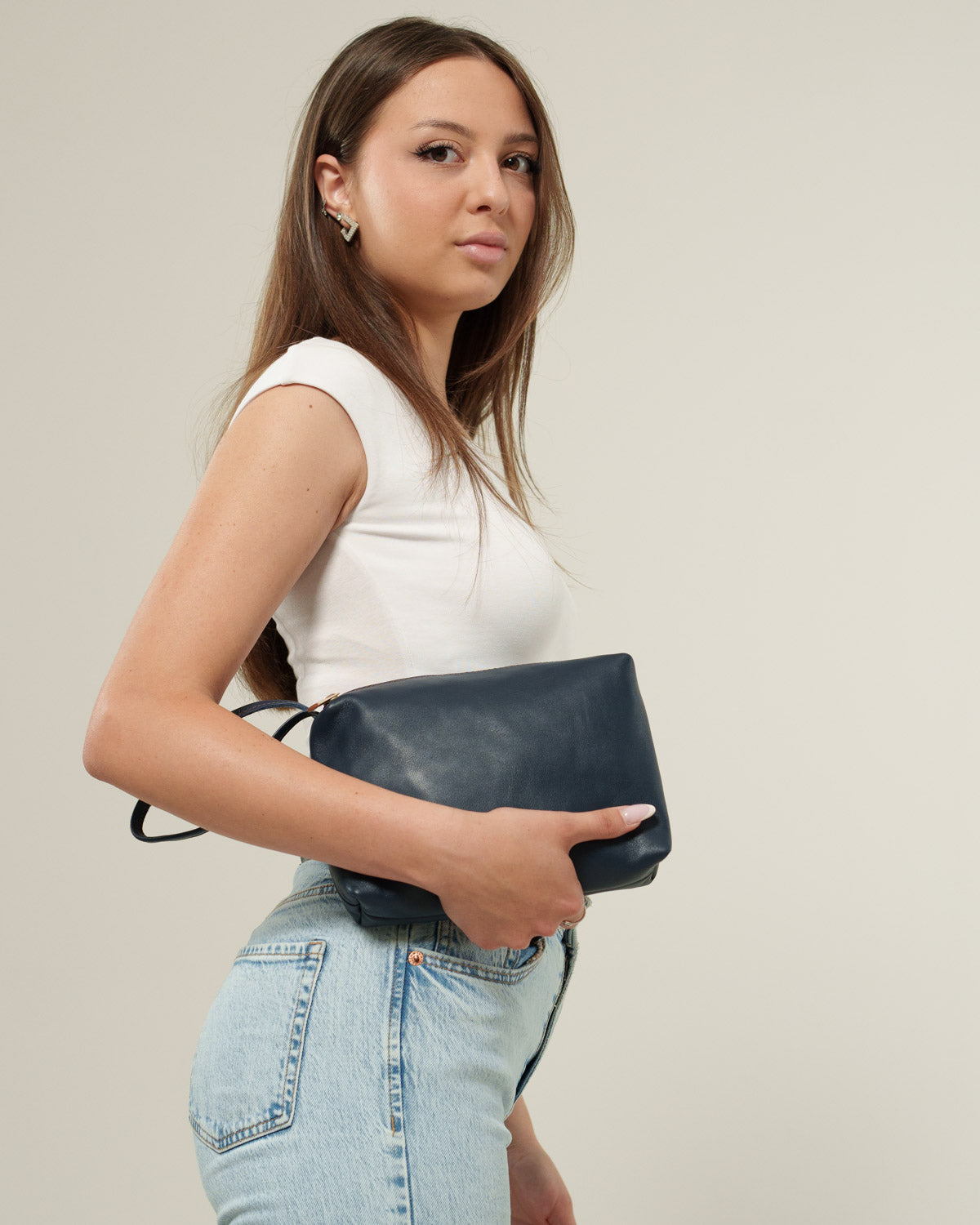 Pochette a mano Donna Ilda Nero made in italy