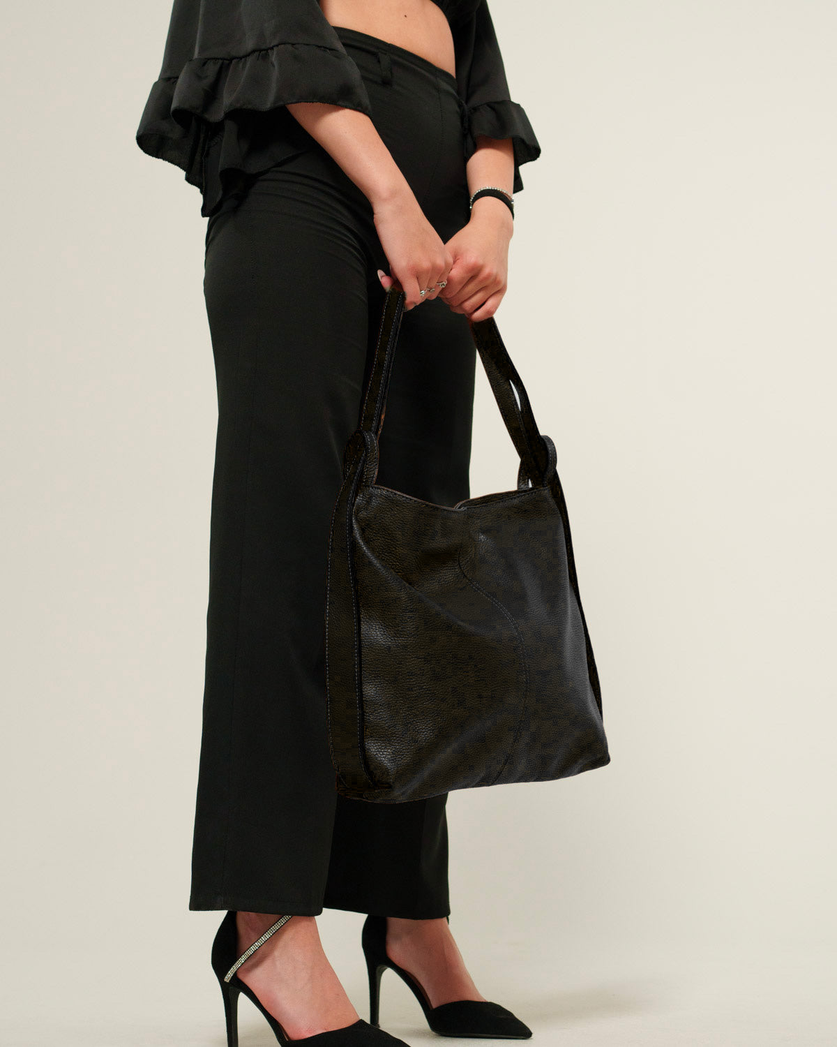 Borsa Spalla Zaino Donna Francesca Vera Pelle Nero Versatile Pratica
