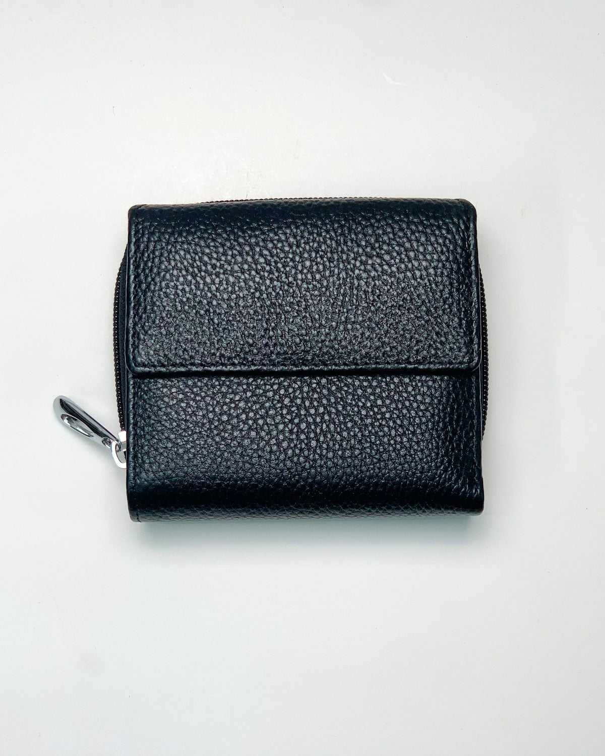 Artemide Wallet Coin Purse Card Holder for Women and Men in Genuine Handcrafted Black Leather Made in Italy