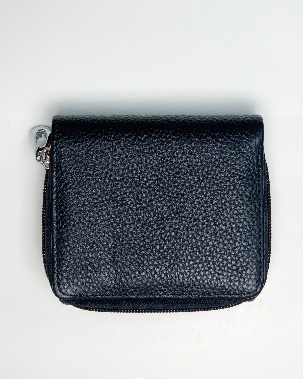 Artemide Wallet Coin Purse Card Holder for Women and Men in Genuine Handcrafted Black Leather Made in Italy