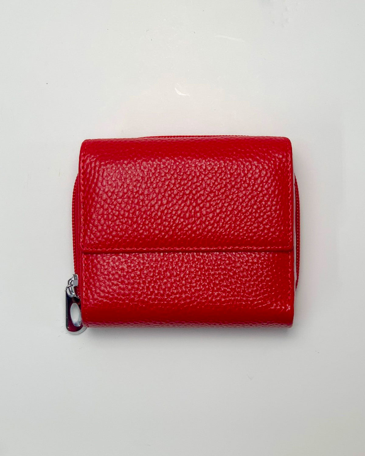 Portafoglio Portamonete Porta Carte donna Maia in vera pelle artigianale Rosso