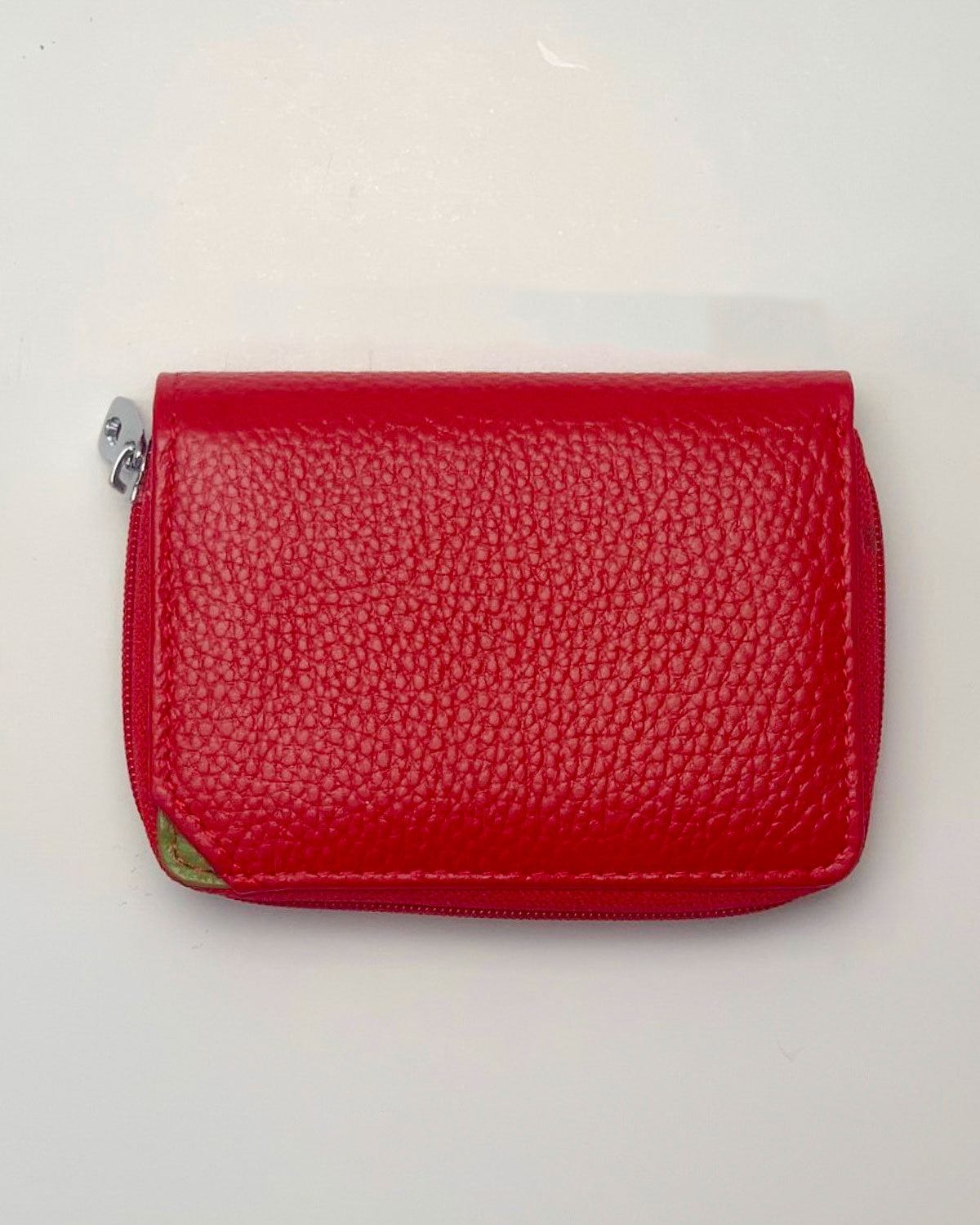 Portafoglio Portamonete Porta Carte donna Afrodite in vera pelle artigianale Rosso