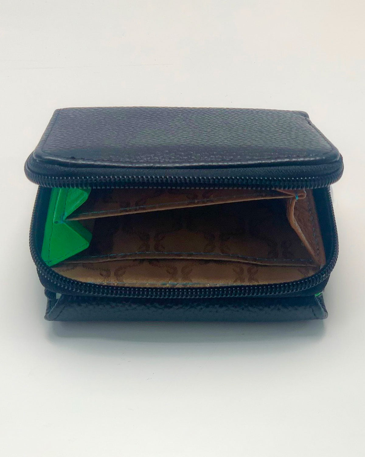Artemide Wallet Coin Purse Card Holder for Women and Men in Genuine Handcrafted Black Leather Made in Italy