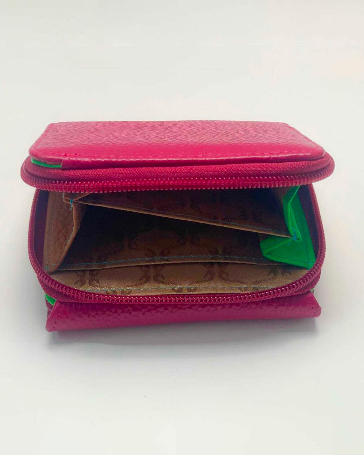 Artemide Wallet Coin Purse Card Holder for Women and Men in Genuine Handmade Ciclamino Leather Made in Italy