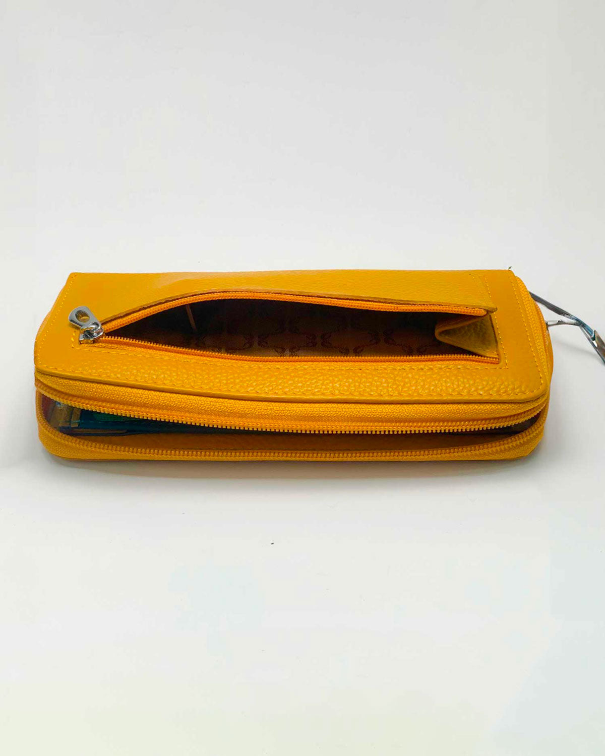 Giunone Women's Wallet Coin Purse Card Holder in Genuine Handcrafted Yellow Leather Made in Italy