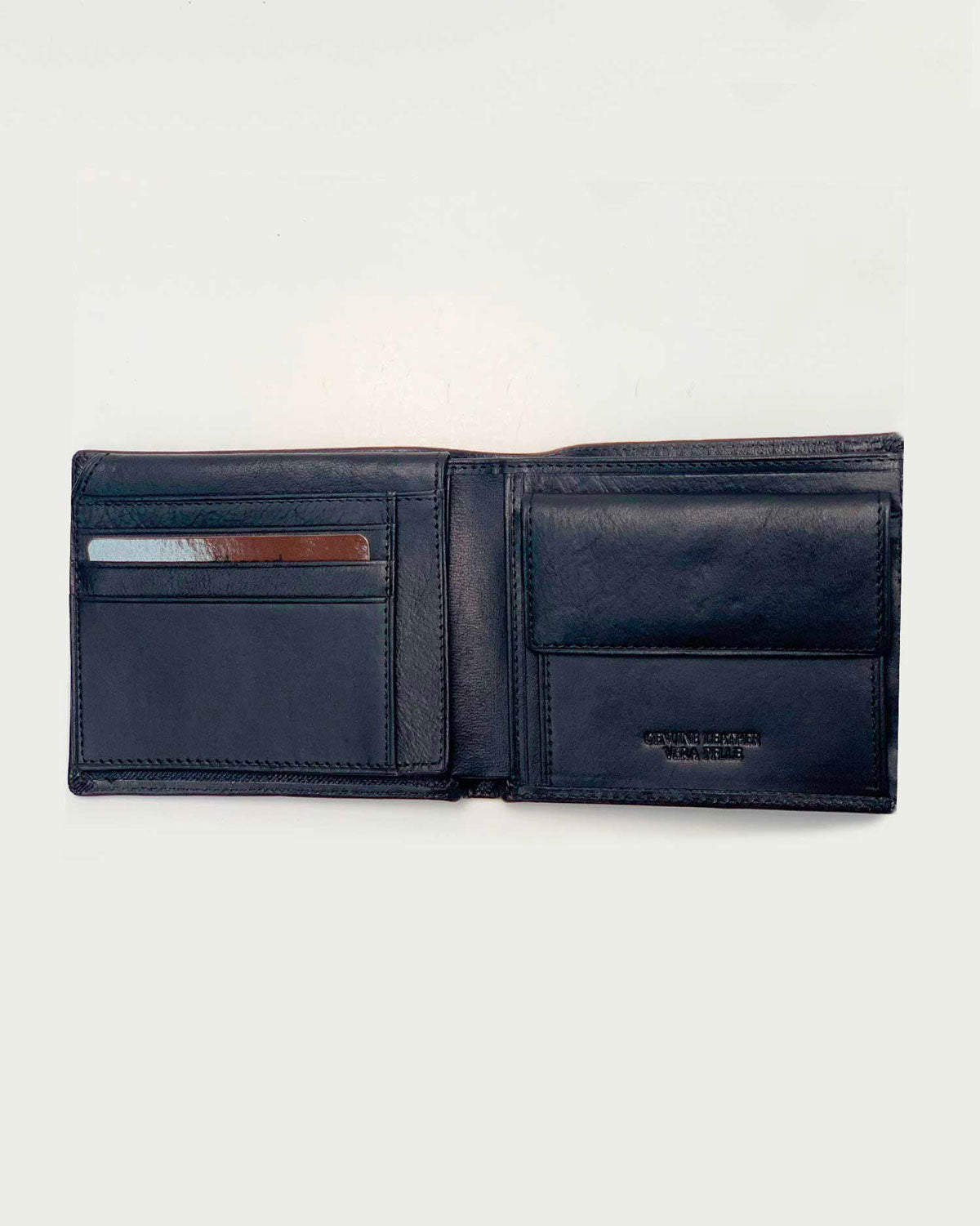 Ercole Men's Wallet, Coin Purse, Card Holder, Made in Italy, Genuine Black Leather