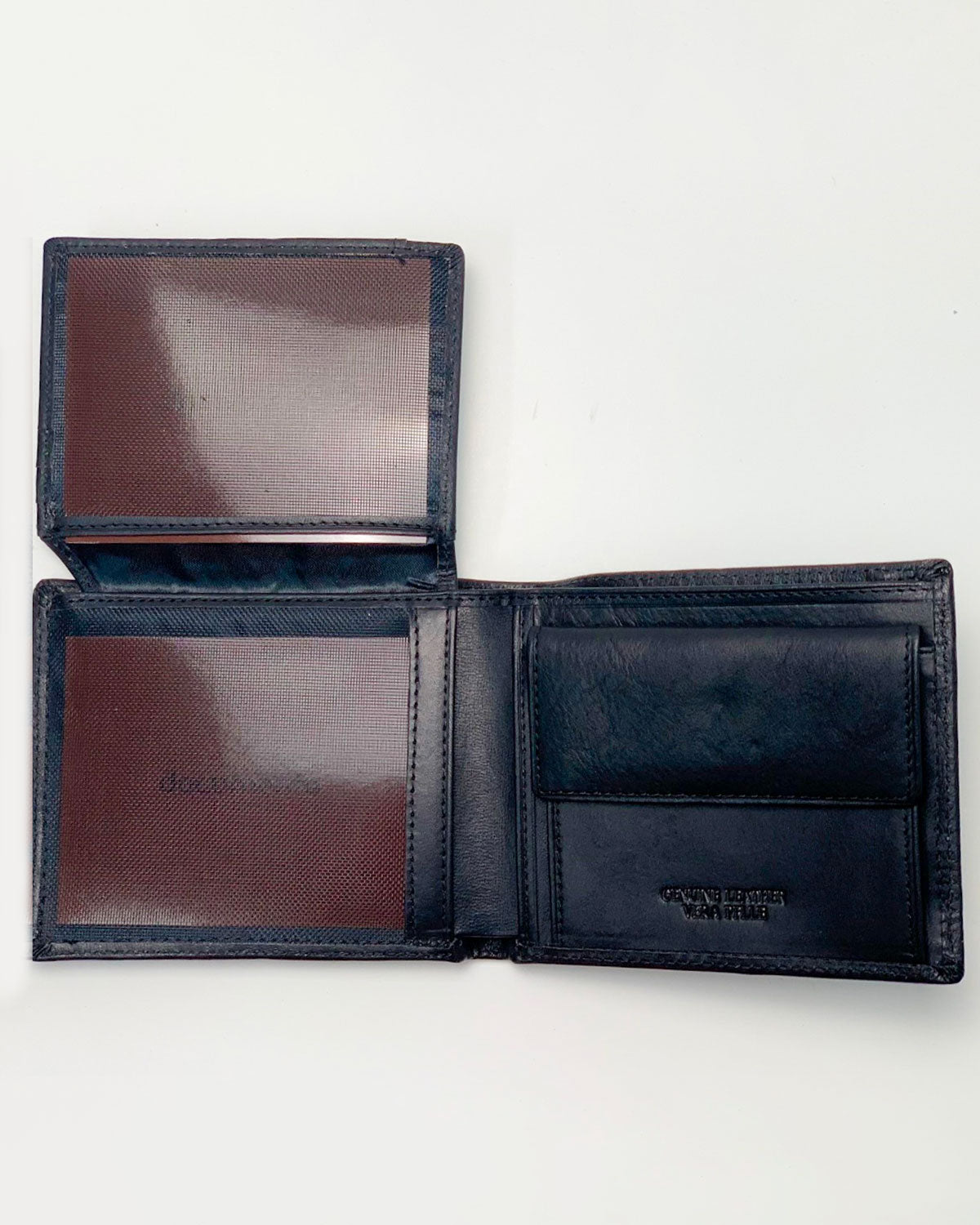 Ercole Men's Wallet, Coin Purse, Card Holder, Made in Italy, Genuine Black Leather