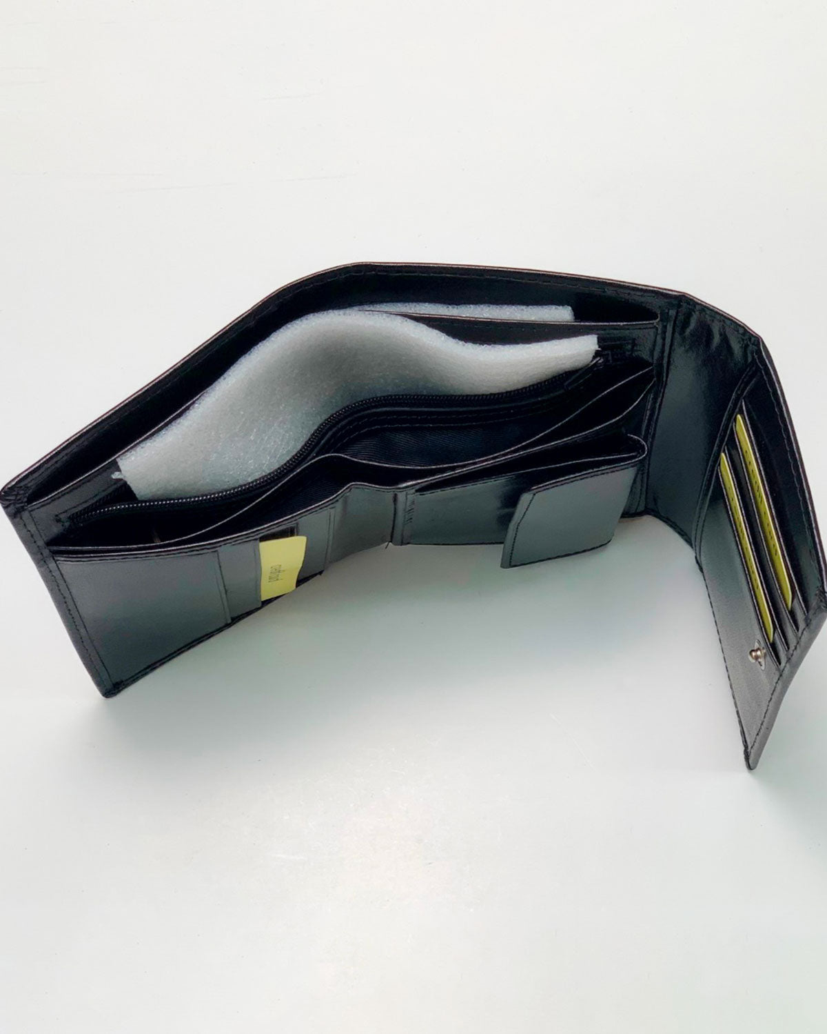Women's Wallet Coin Purse Card Holder Era in Genuine Handcrafted Black Leather Made in Italy