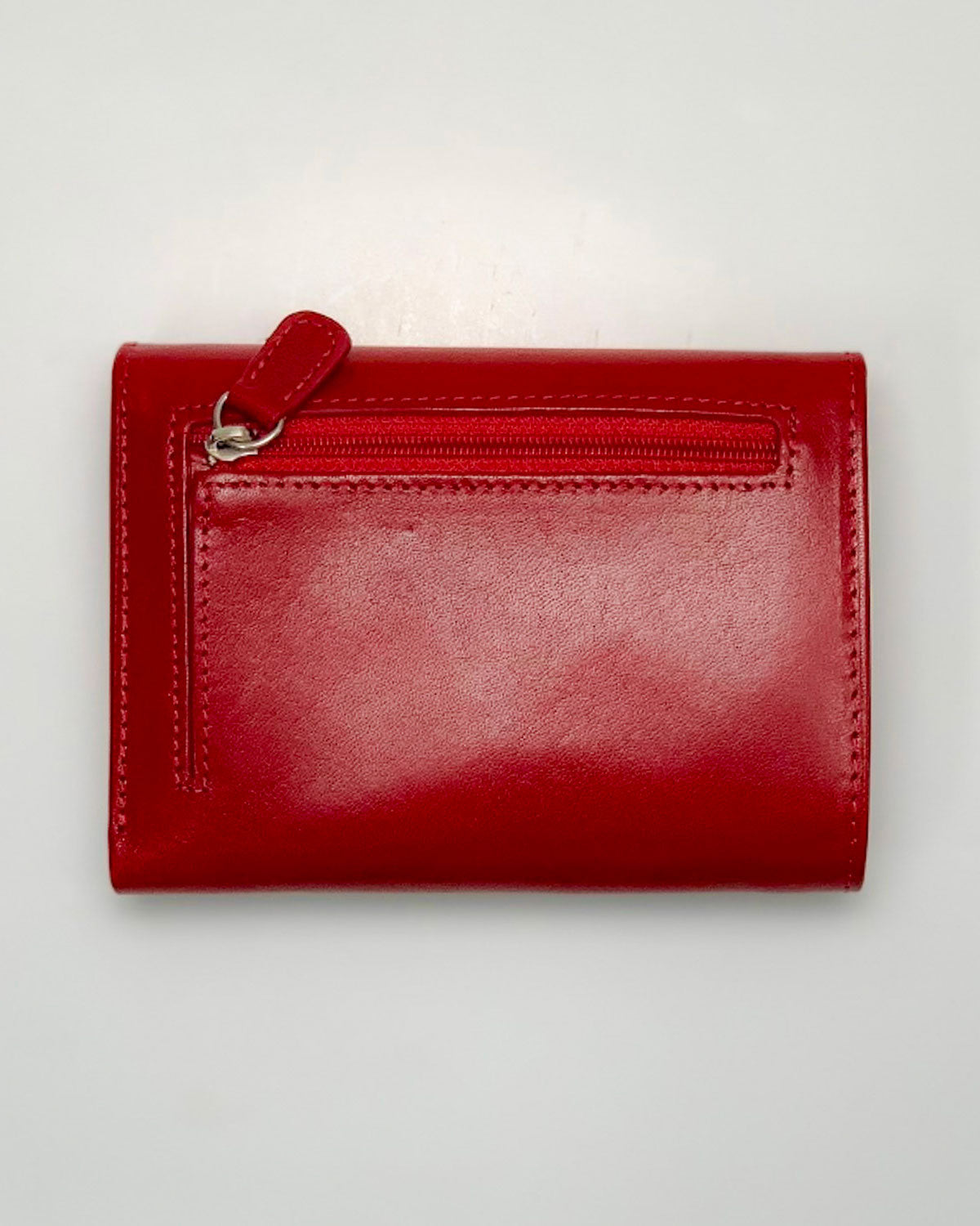 Women's Wallet Coin Purse Card Holder Era in Genuine Handcrafted Red Leather Made in Italy