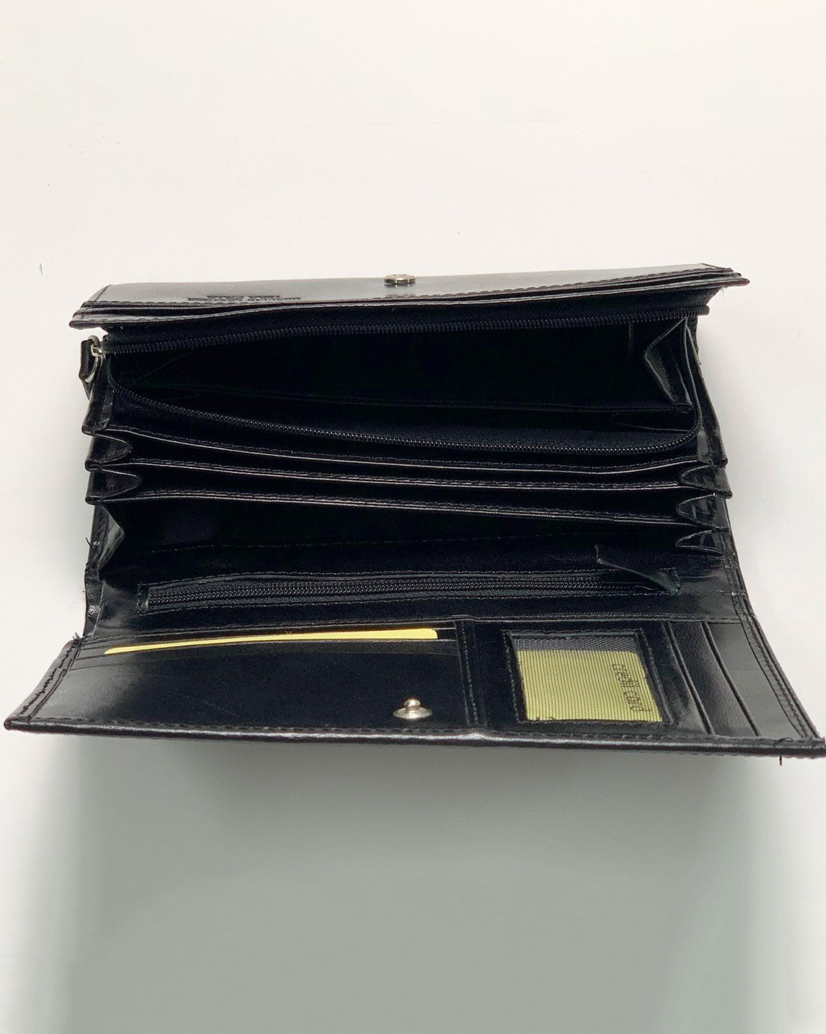Iside Women's Wallet, Coin Purse, Card Holder, Made in Italy, Genuine Black Leather