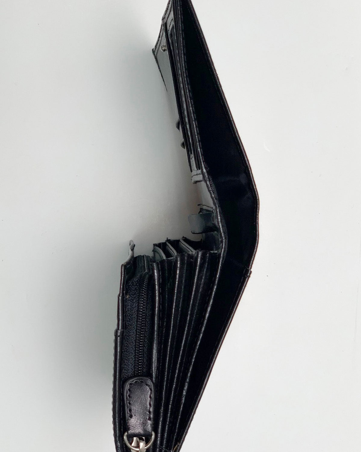 Iside Women's Wallet, Coin Purse, Card Holder, Made in Italy, Genuine Black Leather