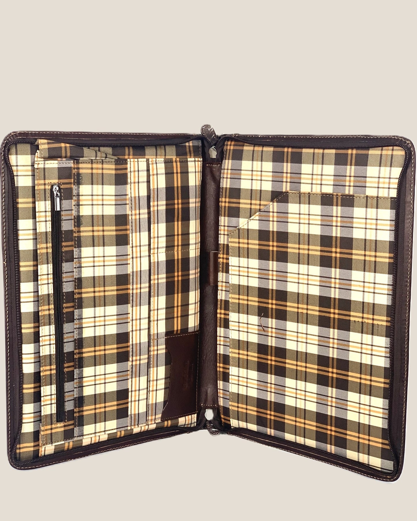 Coffee leather document holder