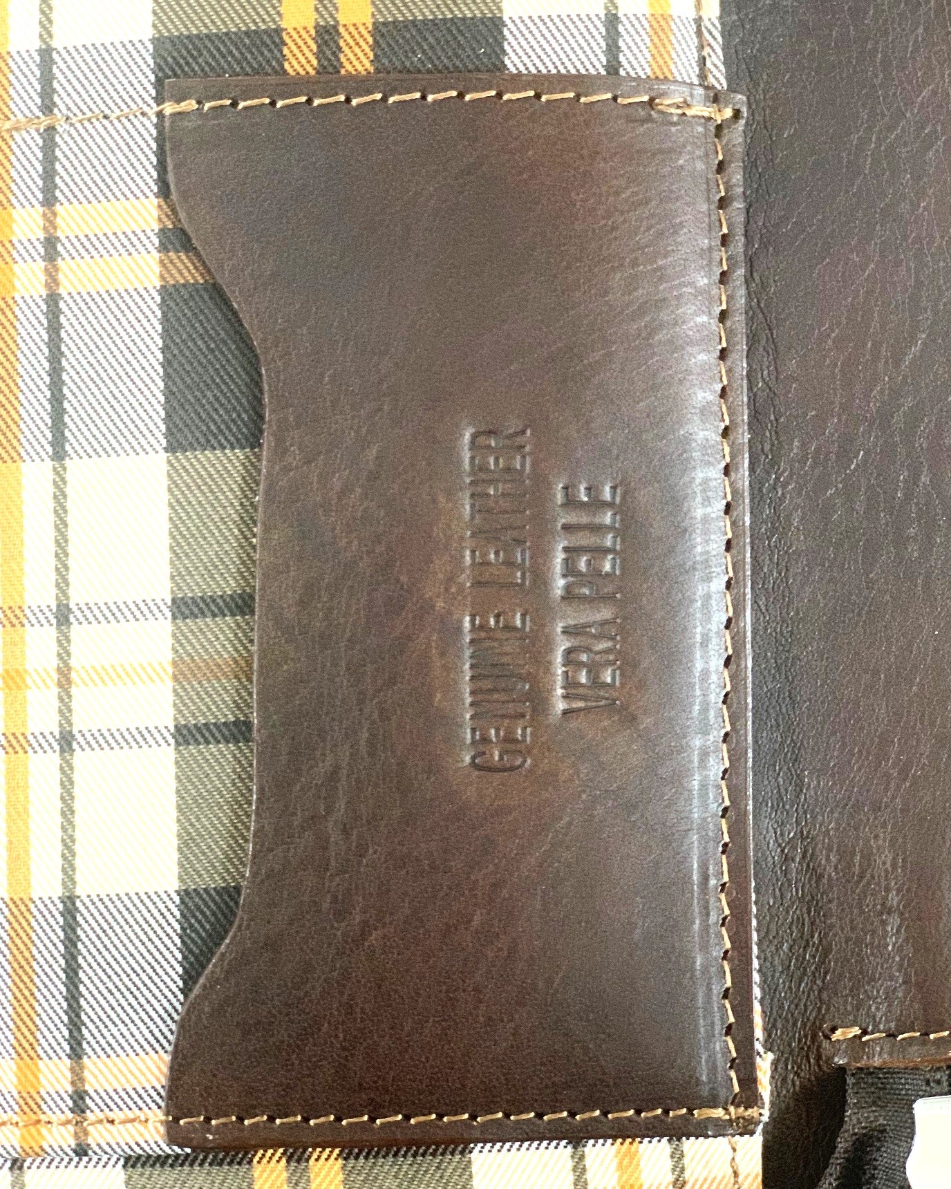 Coffee leather document holder