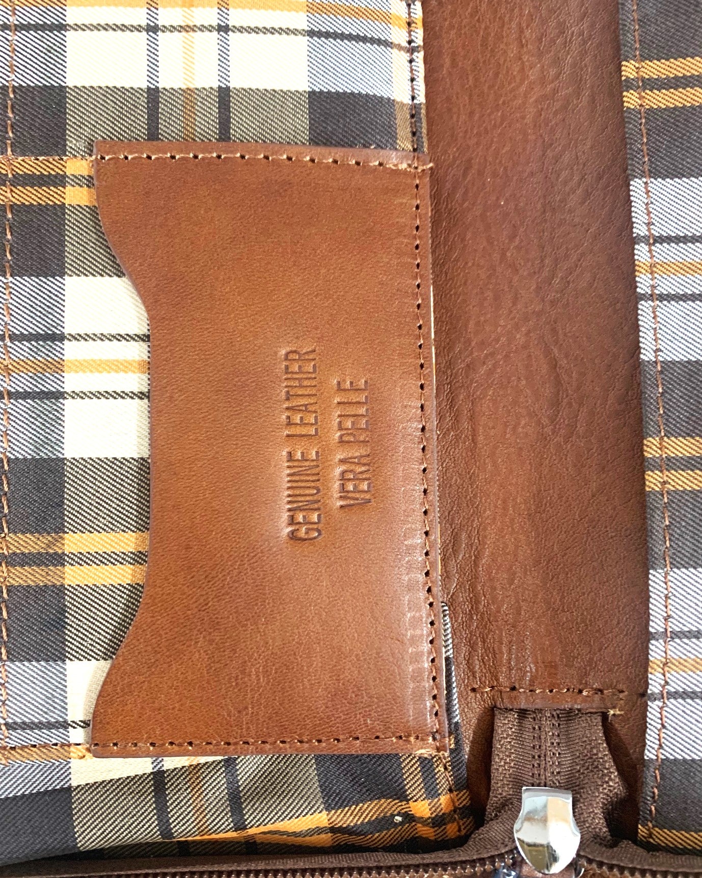Brown leather document holder