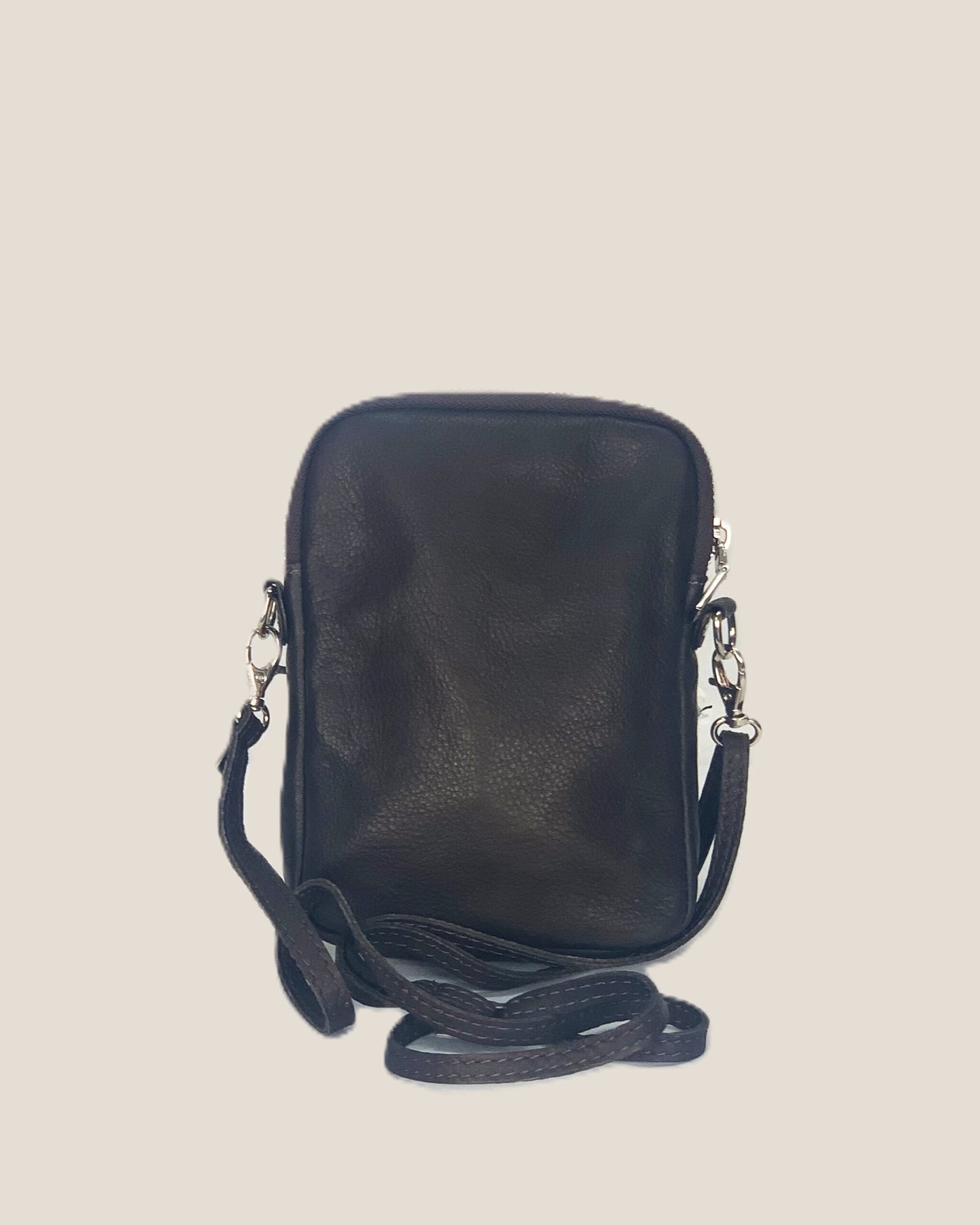 Attilio Dark Brown Leather Small Sporty Men's Shoulder Bag