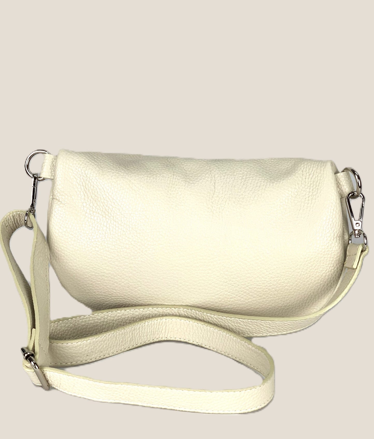 Marsupio o borsa a tracolla donna in vera pelle Emma colore Beige