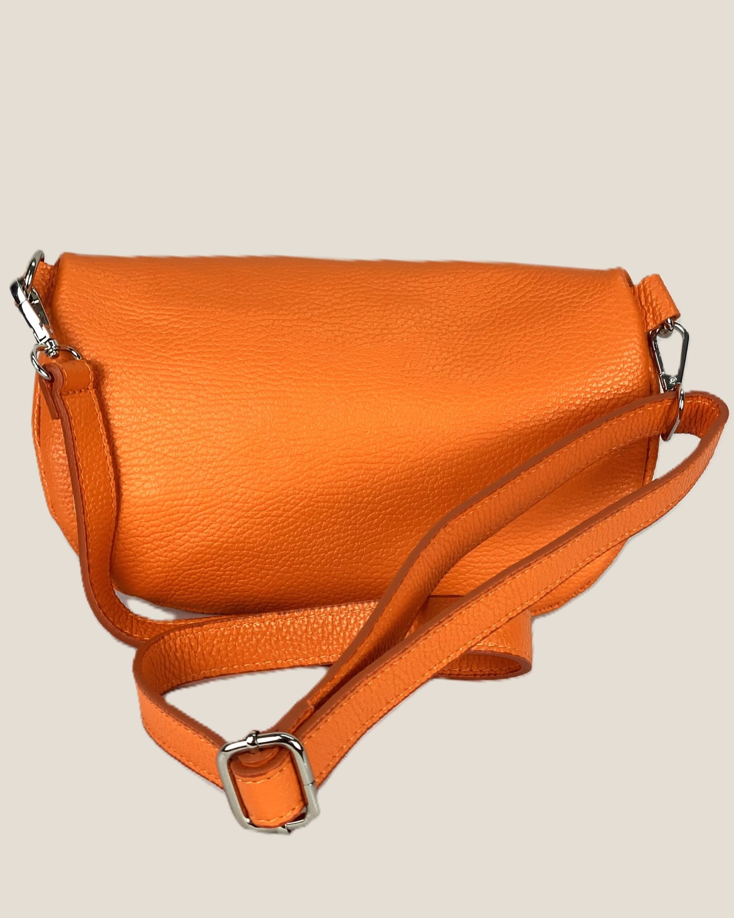 Marsupio o borsa a tracolla donna in vera pelle Emma colore Arancio