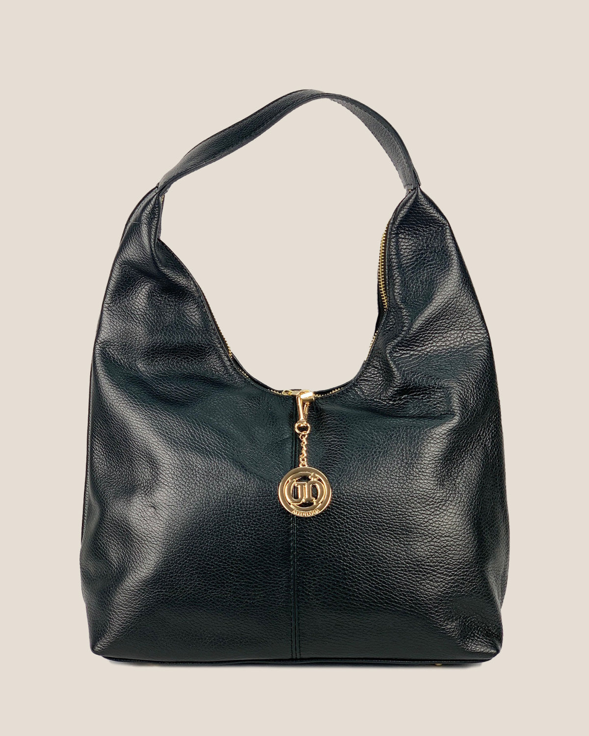 Borsa Spalla Hobo Donna Laura Vera Pelle Nero