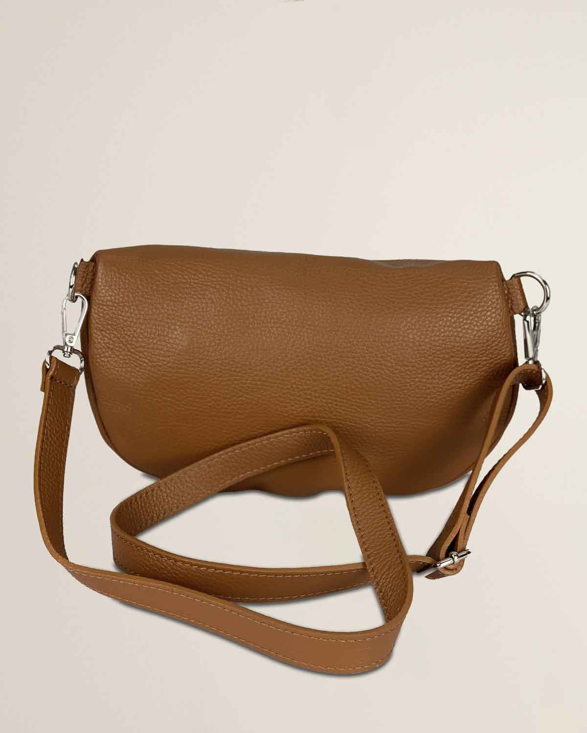 Marsupio o borsa a tracolla donna in vera pelle Emma colore Marrone