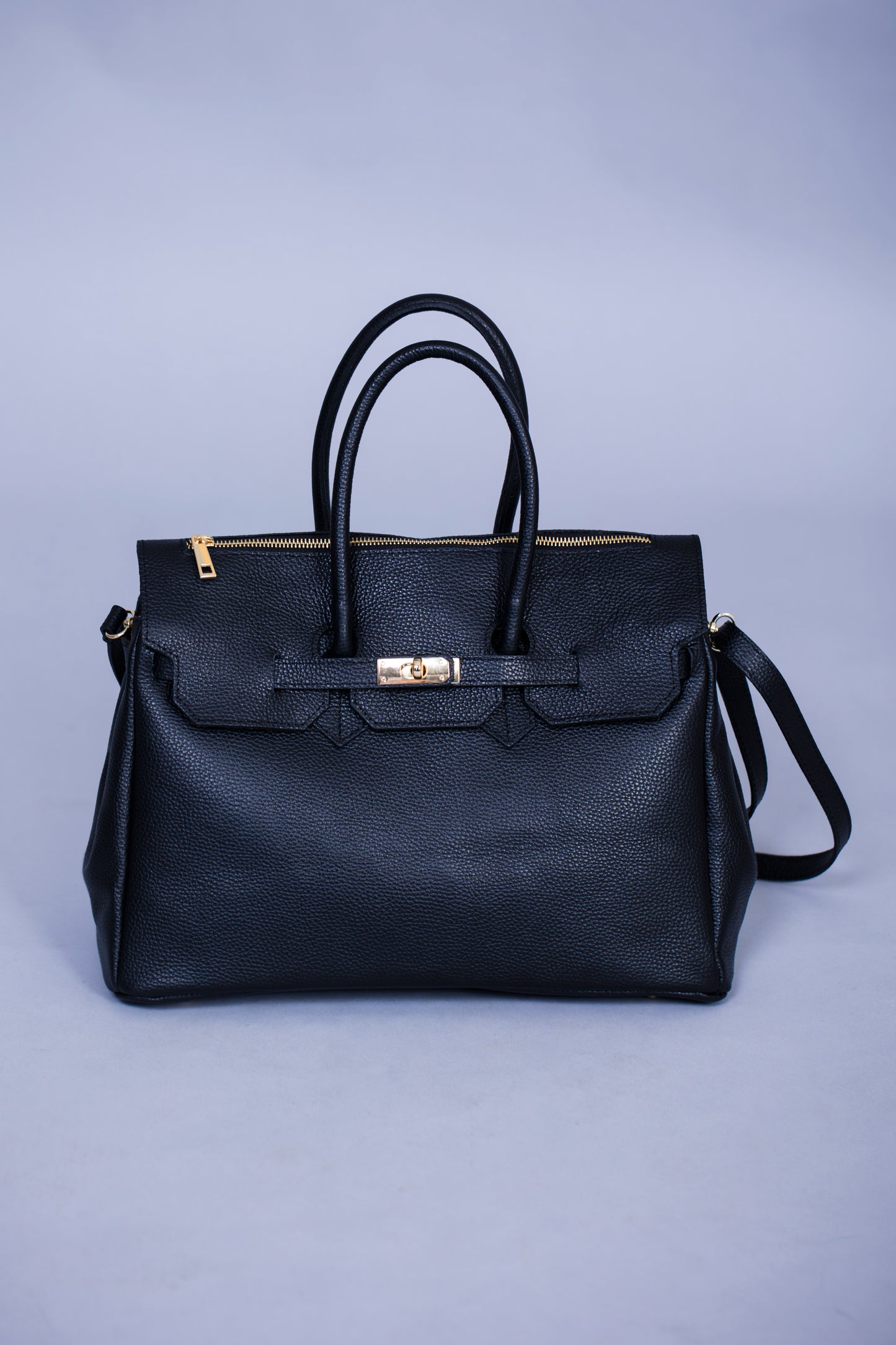 Borsa Donna LUNA in Vera Pelle Nero Made in Italy – Eleganza Artigianale
