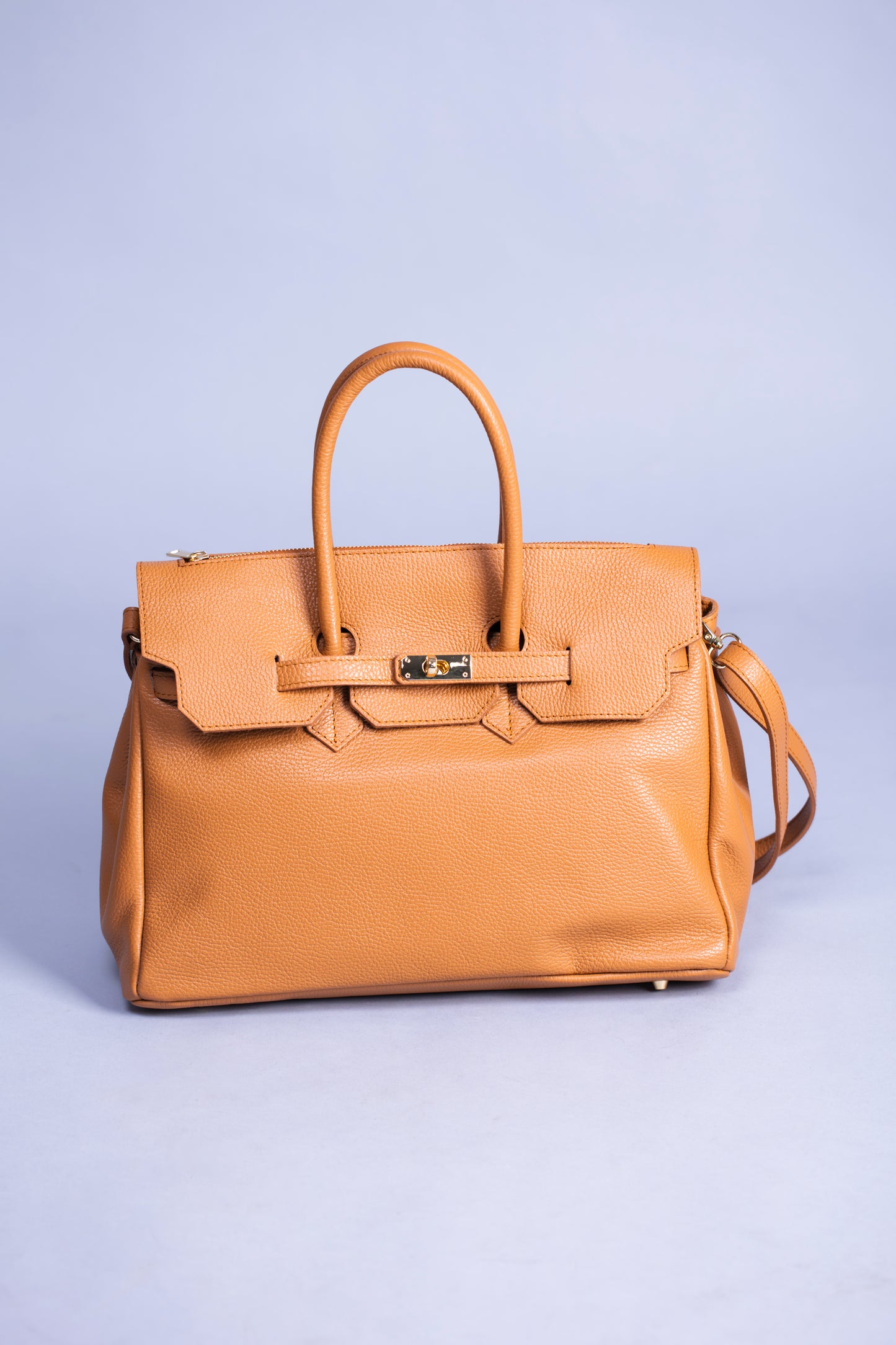 Borsa Donna LUNA in Vera Pelle Cammello Made in Italy – Eleganza Artigianale