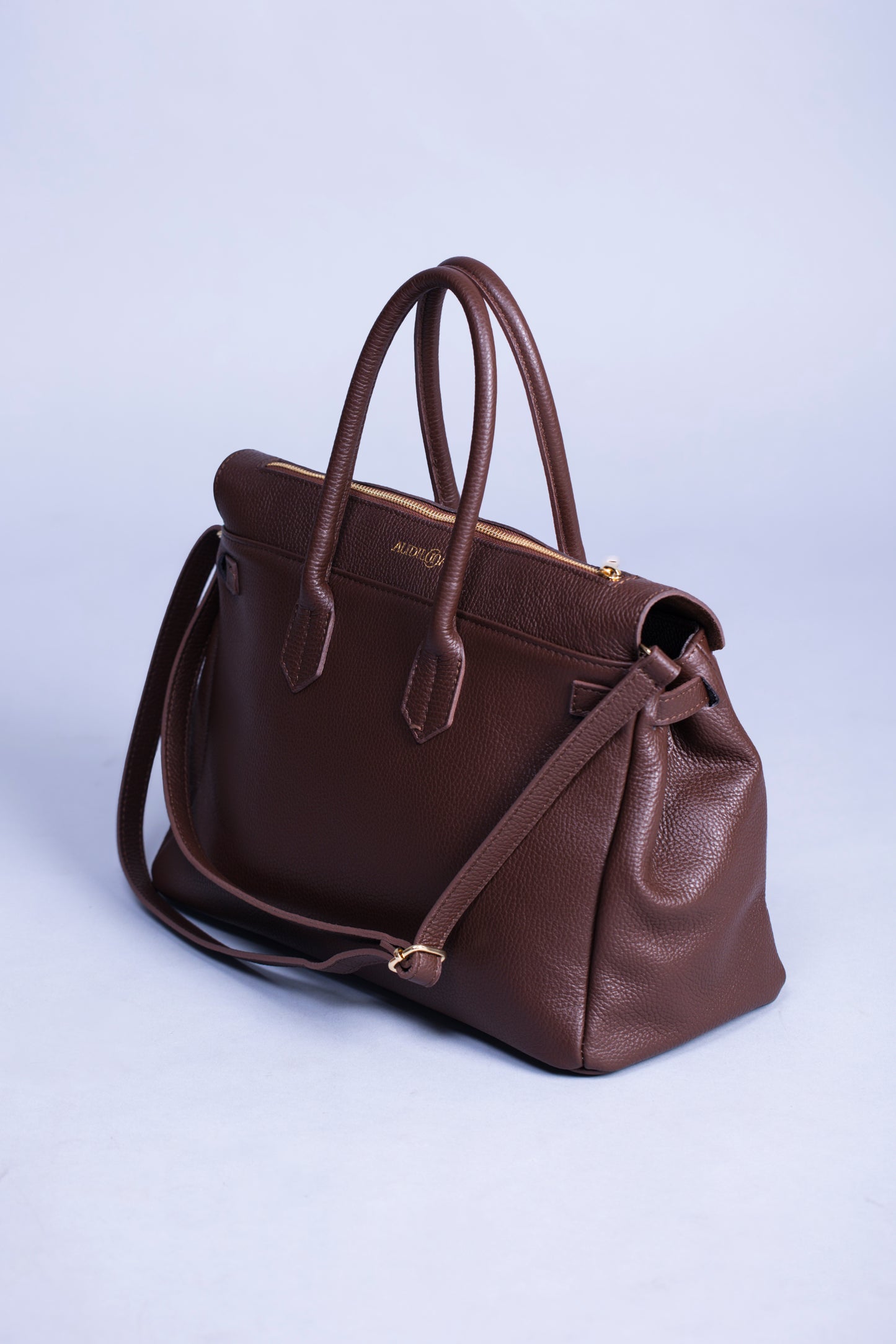 Borsa Donna LUNA in Vera Pelle Taupe Made in Italy – Eleganza Artigianale