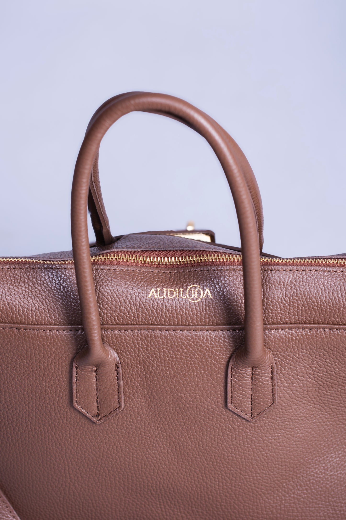 Borsa Donna LUNA in Vera Pelle Taupe Made in Italy – Eleganza Artigianale