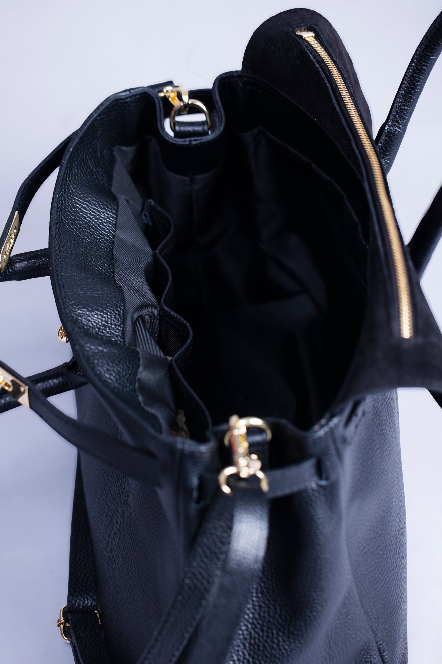 Borsa Donna LUNA in Vera Pelle Nero Made in Italy – Eleganza Artigianale