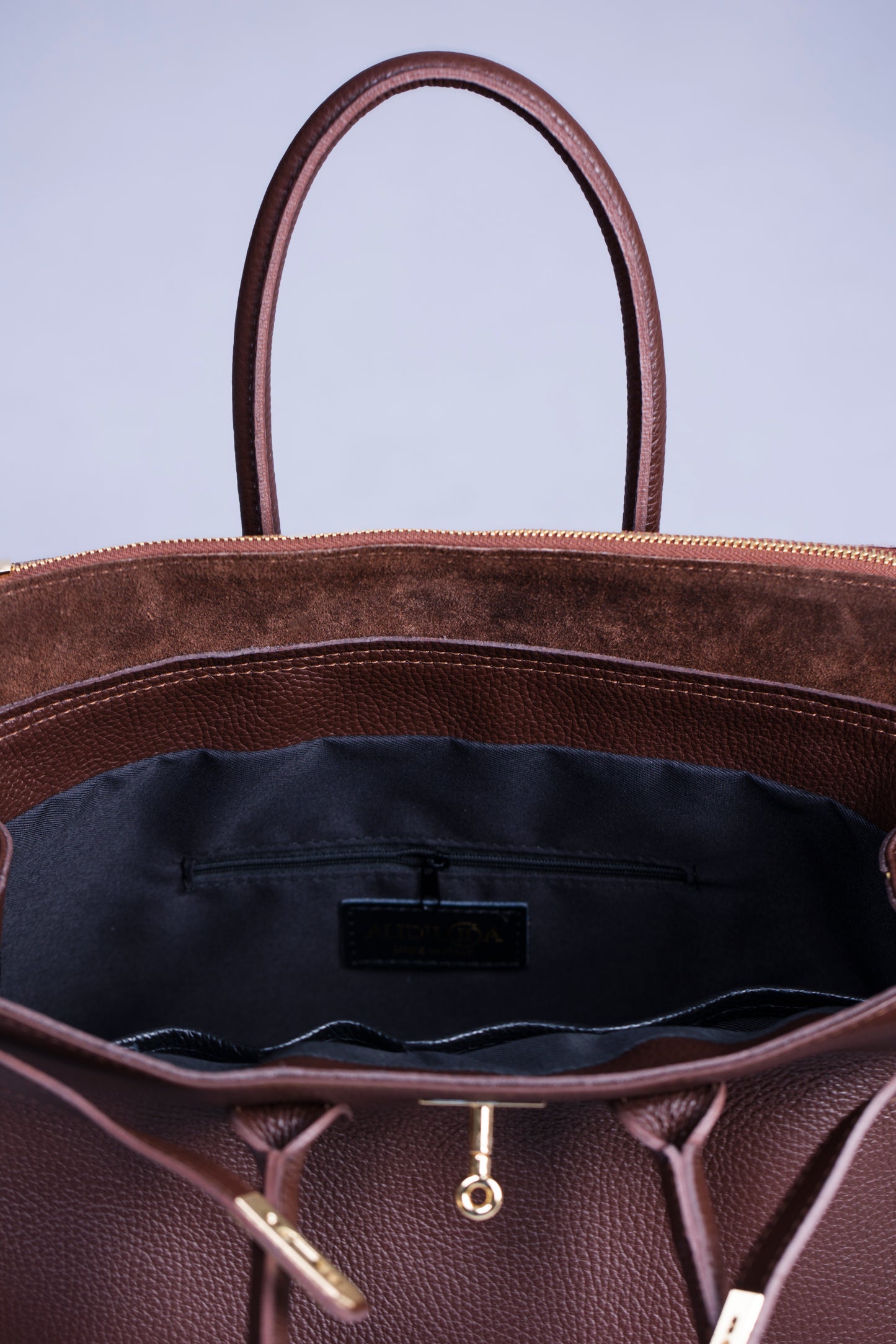 Borsa Donna LUNA in Vera Pelle Taupe Made in Italy – Eleganza Artigianale