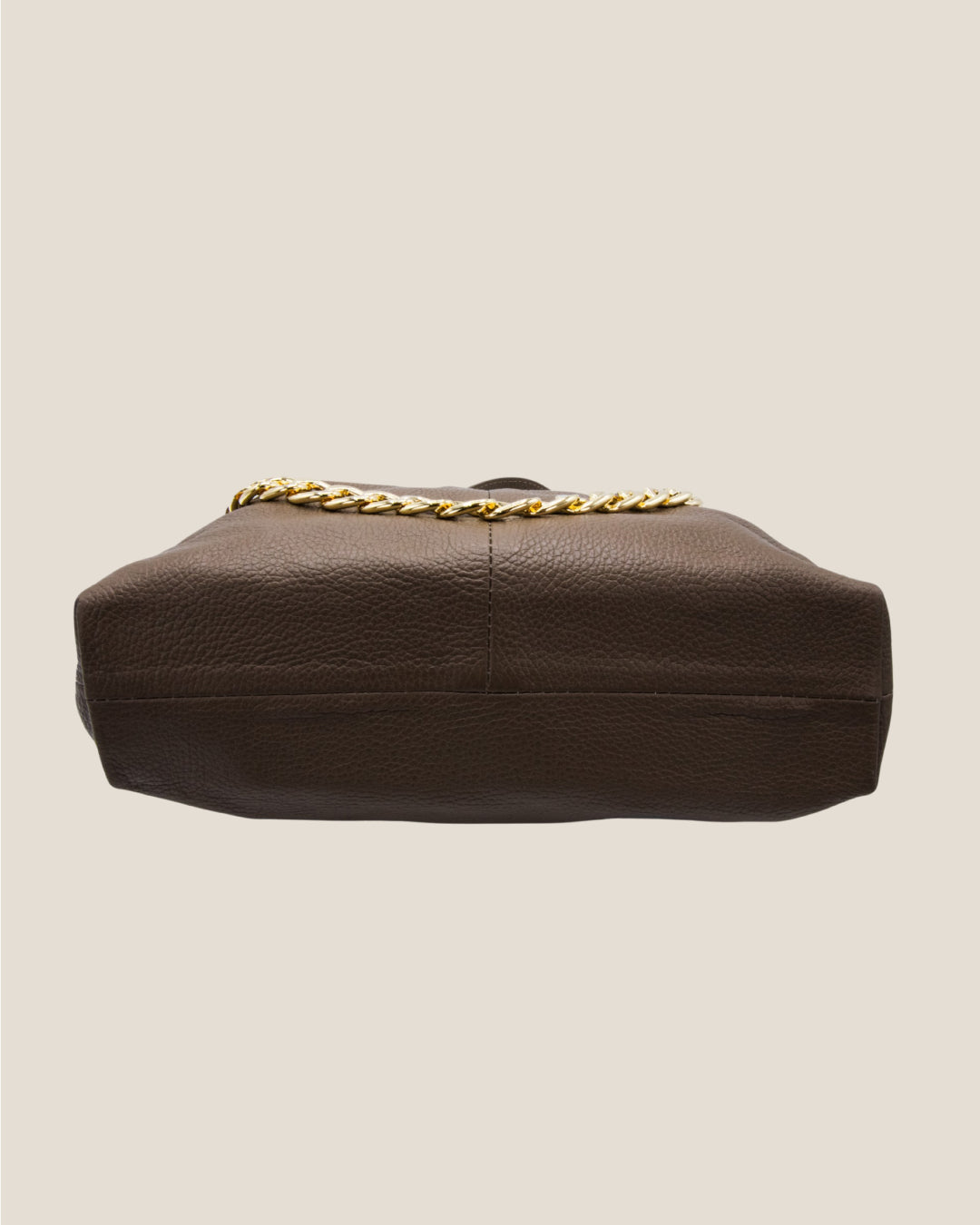 Borsa Spalla Tracolla a Mano Donna Lauretana Vera Pelle Fango Elegante Morbida