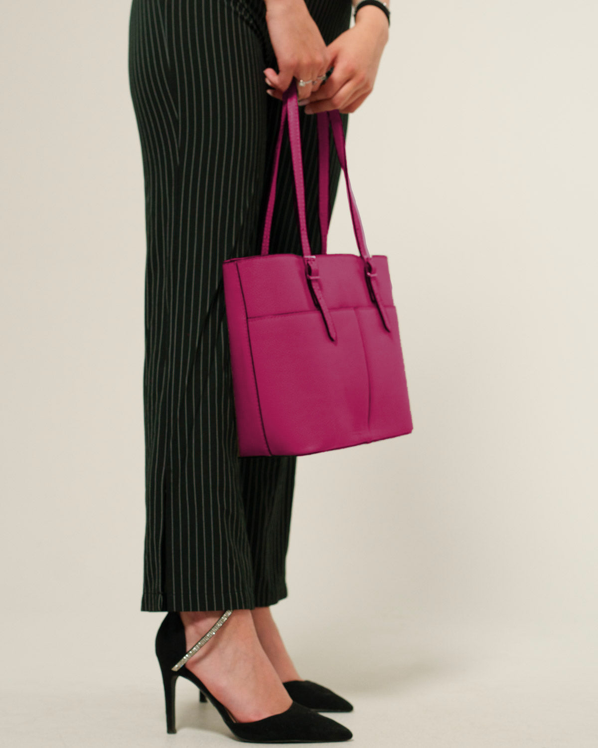 Borsa Mano Spalla Donna Monica Vera Pelle Vino Elegante