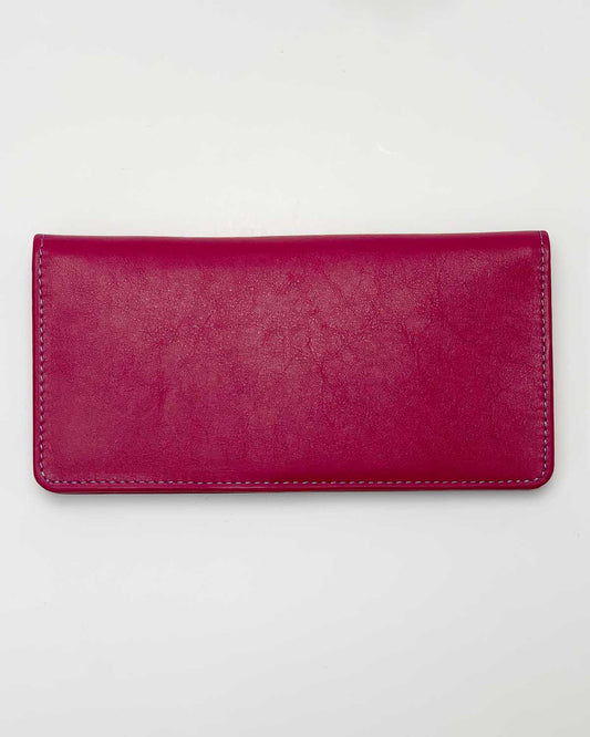 Diana women's wallet, coin purse, card holder, made of genuine handcrafted cyclamen leather, made in Italy