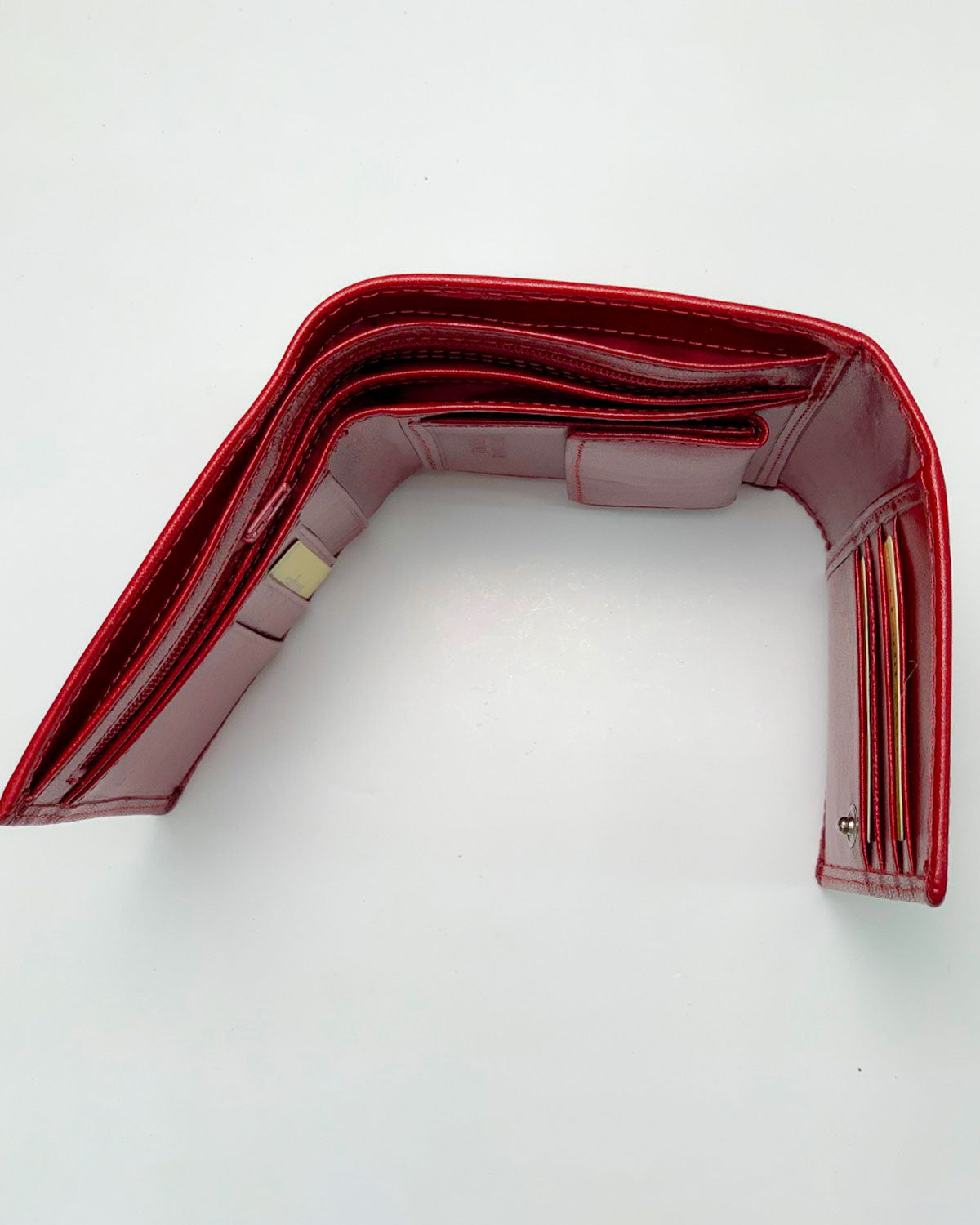 Women's Wallet Coin Purse Card Holder Era in Genuine Handcrafted Red Leather Made in Italy