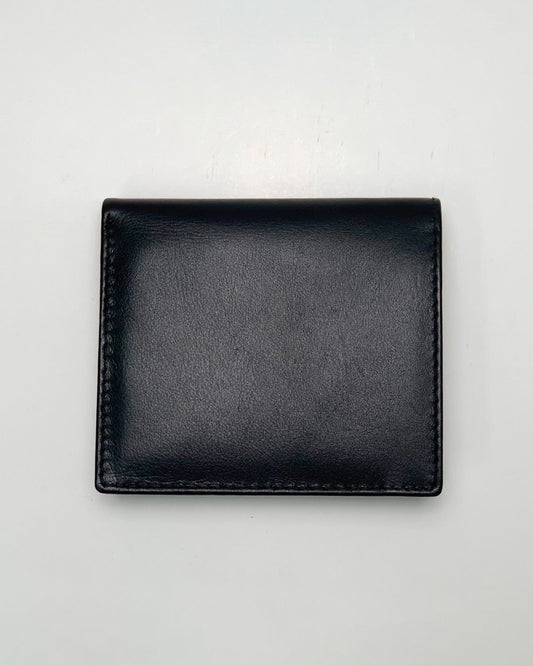 Achille Men's Wallet Coin Purse Card Holder in Genuine Handcrafted Black Leather Made in Italy