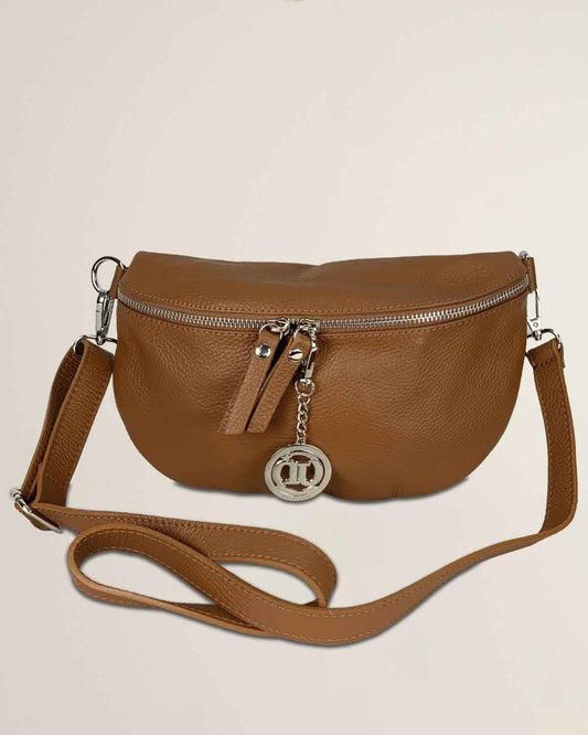 Marsupio o borsa a tracolla donna in vera pelle Emma colore Marrone