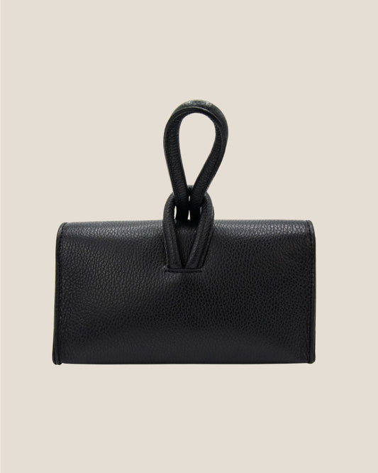 Borsa a mano e tracolla in pelle made in italy Sophie nero