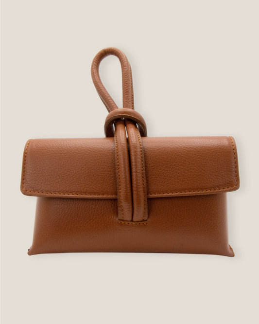 Borsa a mano e tracolla in pelle Sophie Cognac
