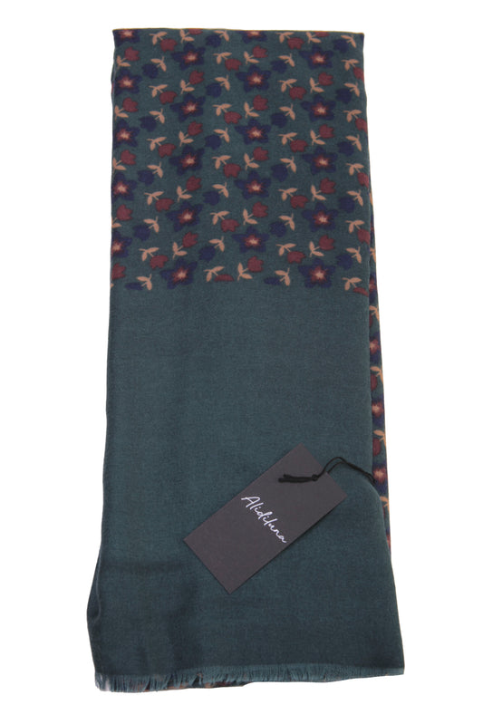 Sciarpa, foulard, Pashmina  Uomo/Donna in Lana e Acrilico Verde con motivi fluoreali